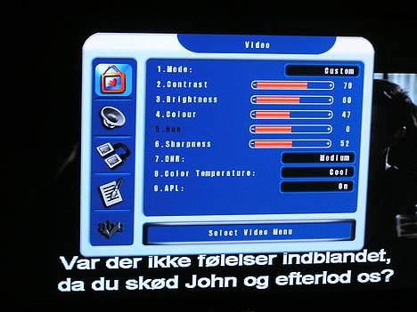 Hjemmebiograf Panasonic/Prosonic 27" - Menuen er rigtig lækker! :) billede 13