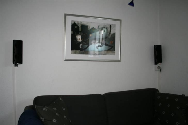 Hjemmebiograf Harman Kardon & Samsung - Baghøjtalere over sofa i lyttehøjde billede 9