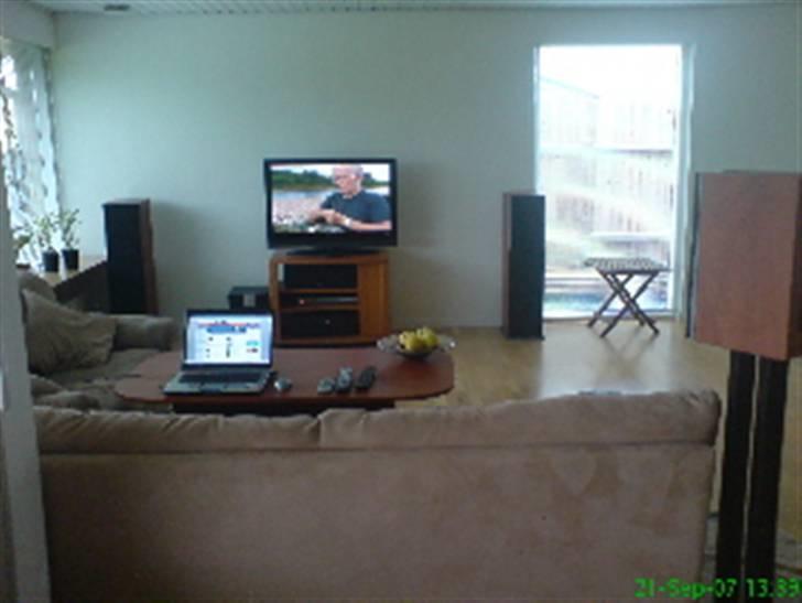 Hjemmebiograf Dali-NAD-Panasonic*solgt* - stuen bag fra sofa billede 9