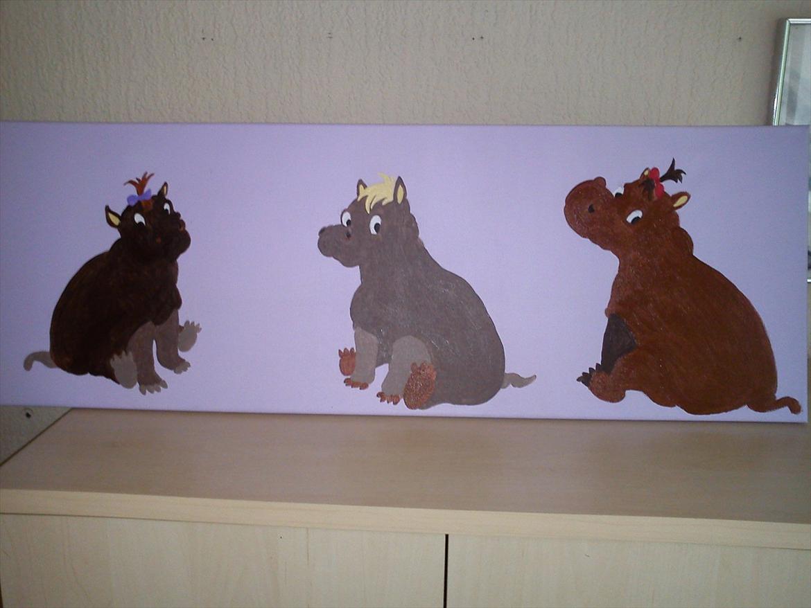 Baby-flodheste 30/8 2011 - 27/8 2011, to lag maling senere... billede 2