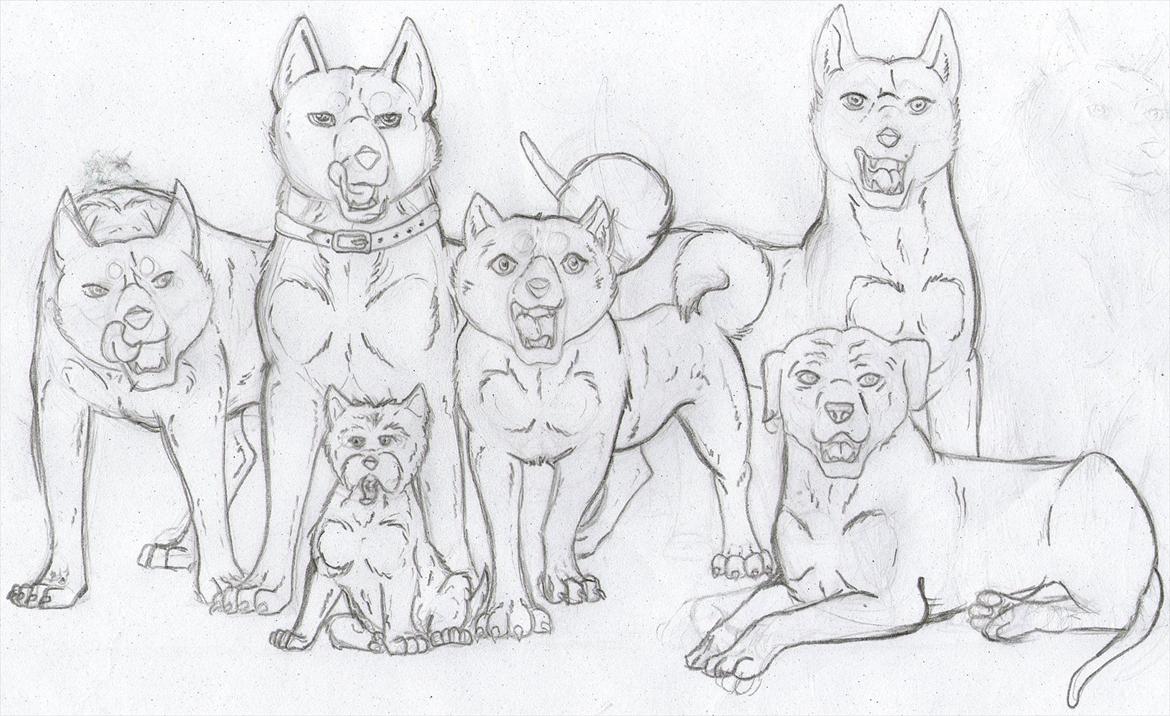 Silvertegneserien, billeder. - Den allerførste tegning til tegneserien!! En slags forside kan man vel kalde det? Dette er blot den grove skitse jeg har tegnet i helt fri hånd.

Så dette er standarten venner, håber den lligner originalen godt nok?

(Bodo, Shadow, Sofus, Bellatrix, Nishka og Contesa) billede 1