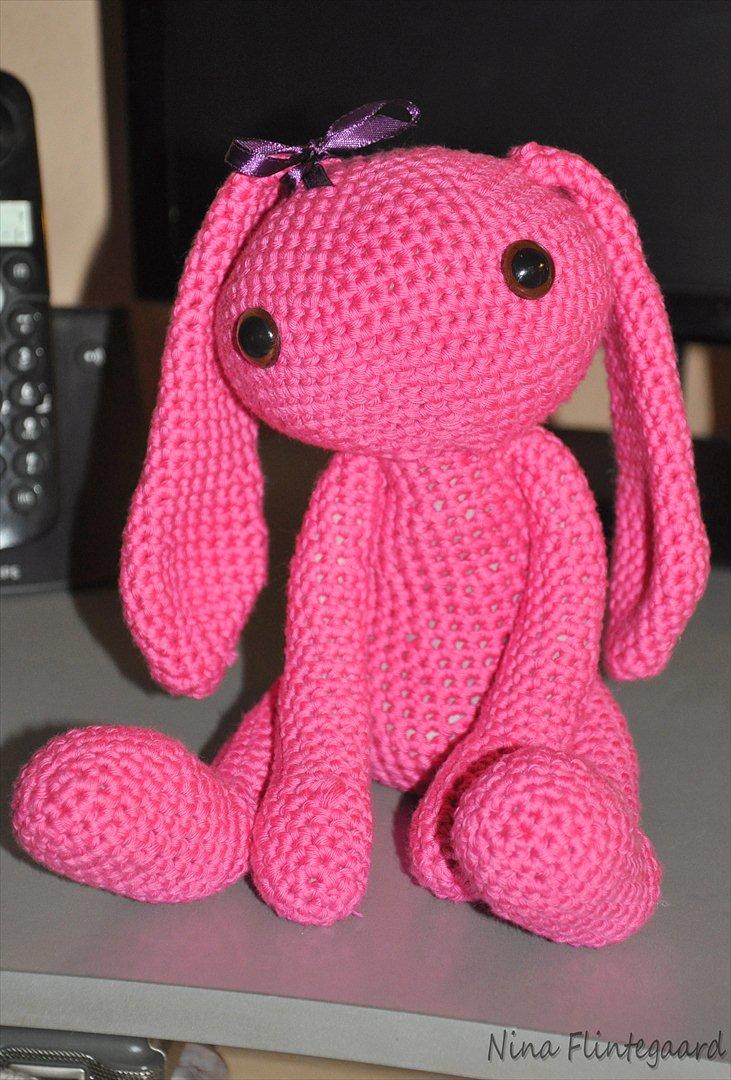 Hæklede sager - Komtesse Kanin, 18 cm høj =) billede 80