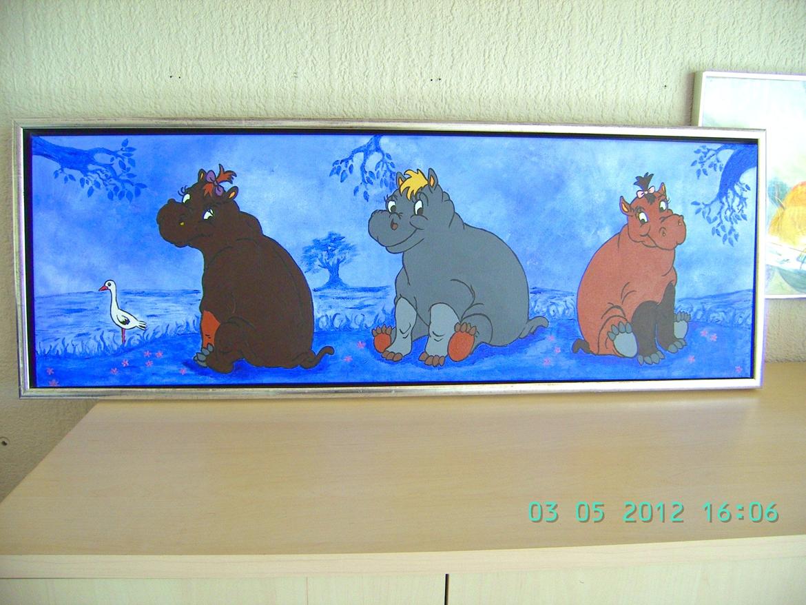 Baby-flodheste + Den lille røde traktor - 3/5 2012, Babyflodhestene i blå version  billede 4