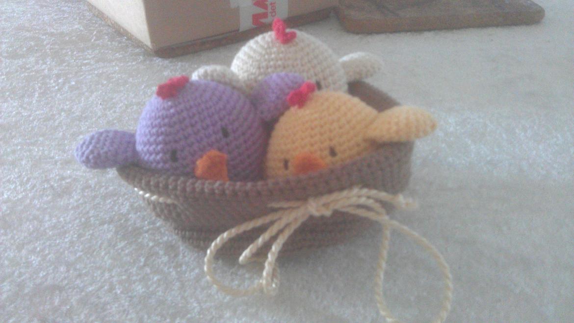 Mine hæklerier/strikkerier - Hæklede påskekyllinger i rede billede 29