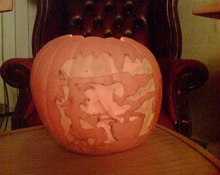 Halloween græskar - Heks der rører i en gryde billede 7