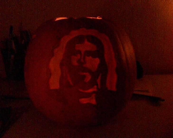 Halloween græskar - Jesus billede 9
