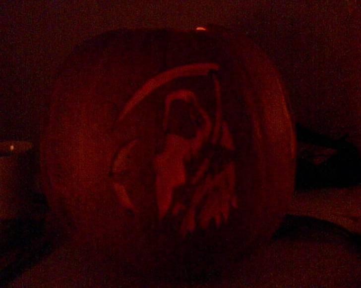 Halloween græskar - Døden/ manden med leen billede 10