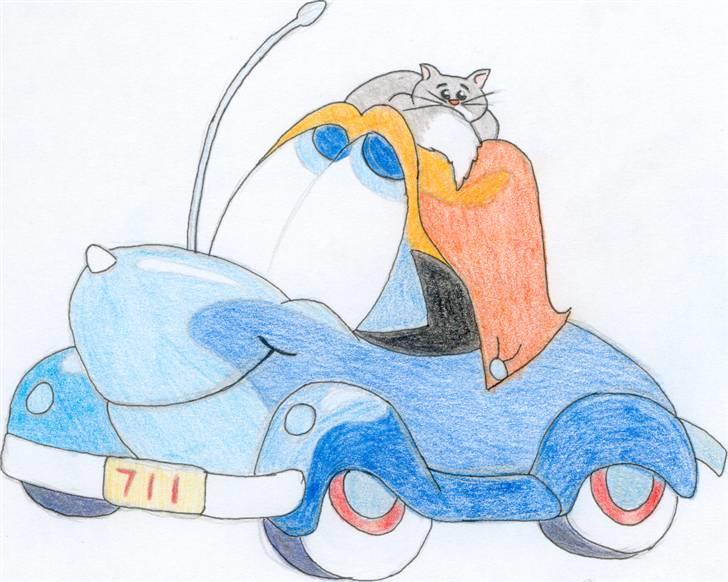 Mine tegninger - En blyantstegning af Susie fra Disneys tegnefilm "Susie the little blue coupe" billede 13