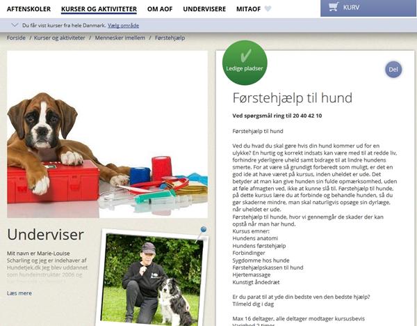 1. hjælp til hund