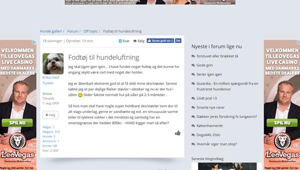Reklamer presser siden ind??