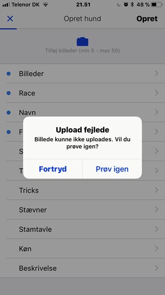 Hjælp til at oprette min hund