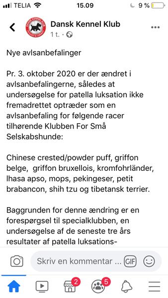 Nye avlsanbefalinger DKK