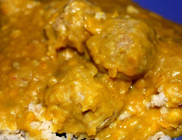 Vegansk boller i karry