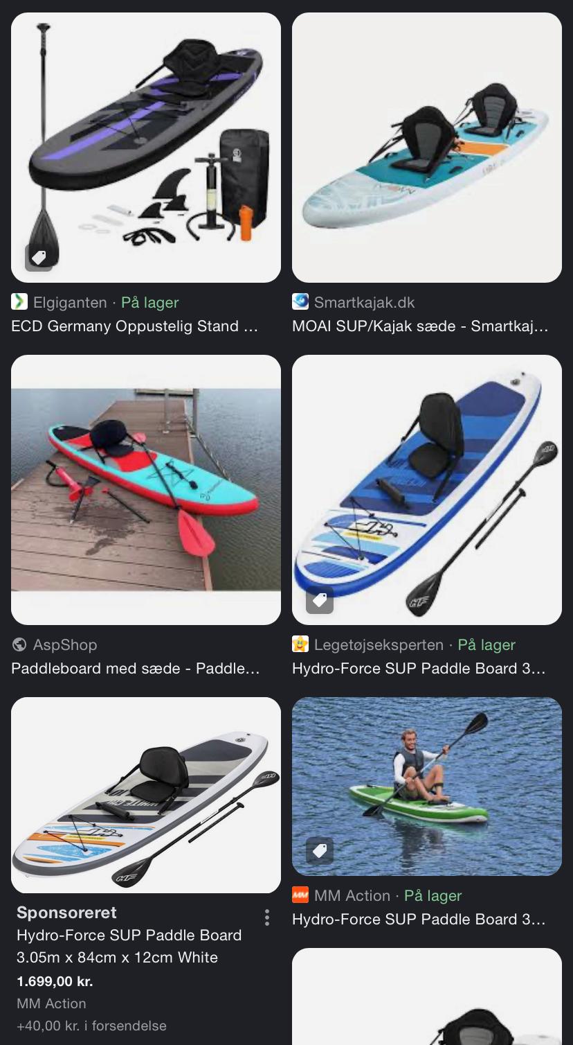 Sup / paddleboard + vest - Skrevet af Ziva & Abby