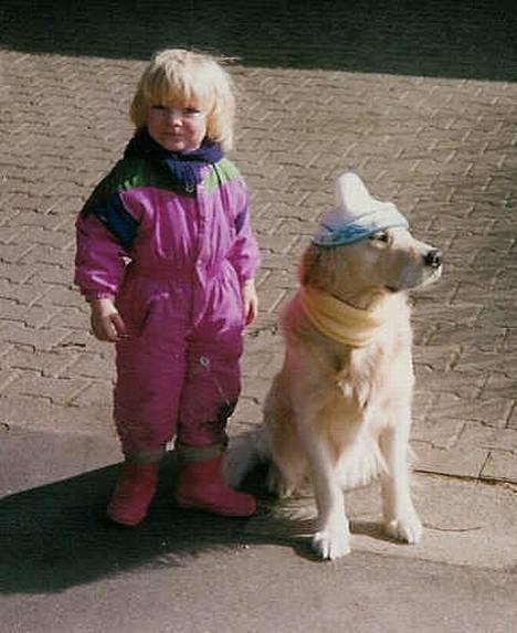 Golden retriever Leregårdens Luck  - er han ikke fin jeg var bange for at han frøs da jeg var lille billede 5