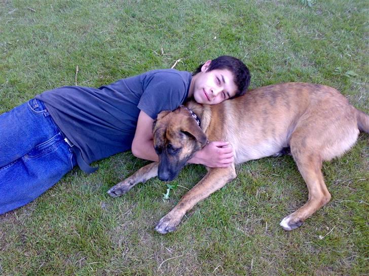 Blanding af racer Sofus - min far og mig hygger billede 7