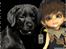 Labrador retriever Kaido  (Hvil i fred, smukke pige) - På tegningen står der skrevet mit navn på japansk......Flot, ikke??........Lavet af NITTIP.