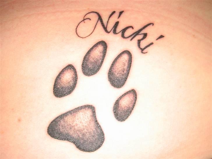 Dansk svensk gaardhund Nicki - mor´s tatovering af mit poteaftryk billede 19