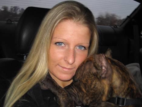 Amerikansk staffordshire terrier Cody RIP - Mor og Cody på vej til hundetræf. billede 13