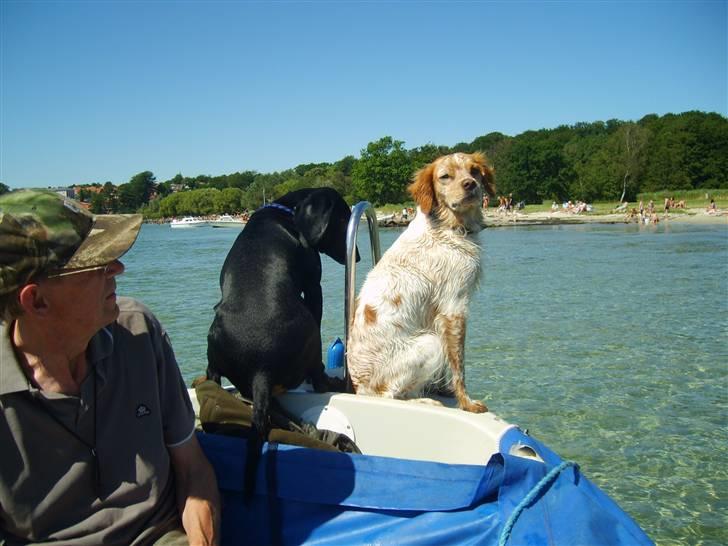 Breton Mille - mig og Maja sidder ude på spidsen af båden :) billede 17