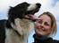 Border collie Aya *15.1.2003 - 12.1.2016* - "Mor" kigger beundrende på mig - Verdens bedste hund, tænker hun :o)