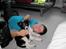Blanding af racer Border Collie Milo - Milo 10 uger: Min far er bare rigtig dejlig at putte hos.. 