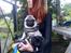 Mops Samson - Vibeke sidder med Yoda og Samson