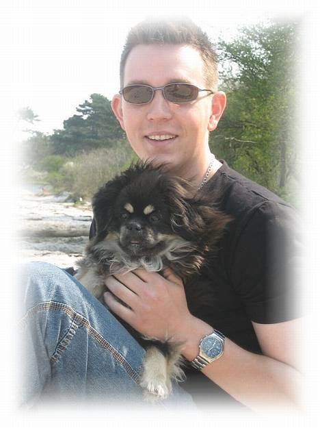 Tibetansk spaniel Sommerlyst´s Kham-Pa Zeus - Zeus og Morten i sommervarmen :-) billede 18