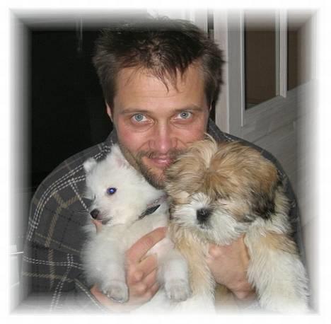 Lhasa apso Molly  - Molly med sin nye veninde Emma d. 13.02.06 ja ja jeg ved det. ligner Poul Thomsen. hmm billede 4