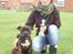 Staffordshire bull terrier Carlos  - Mig og min mor efter jeg vandt min 1. plads i lydighed