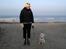 West highland white terrier Airas Gucci (Maddie) - Maddie og jeg på stranden