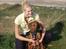 Rhodesian ridgeback Conrad (Bahara Bahara Kirabo) - Conrad og 'Mor' ved Vesterhavet sommer 2001. 