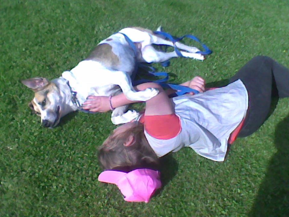 Blanding af racer Laky - Laky og min ene datter. billede 6