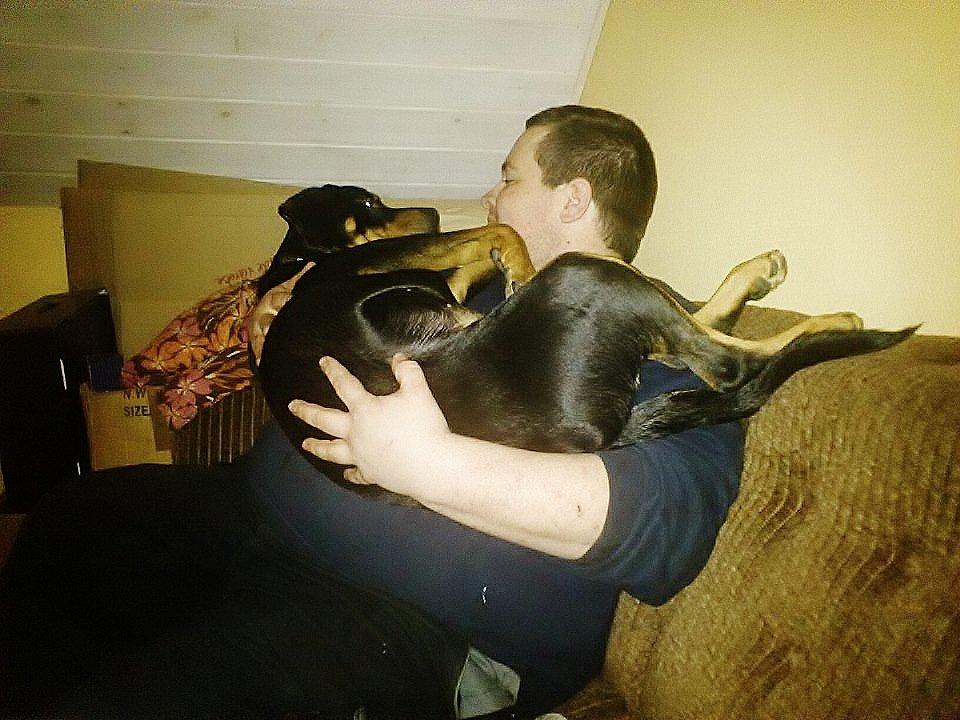 Rottweiler Sasha - Jeg er bestemt min fars "lille" skødehund" :D billede 15