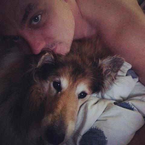 Collie langhåret Blanca - Far og prinsessen - søndag morgen <3  billede 2