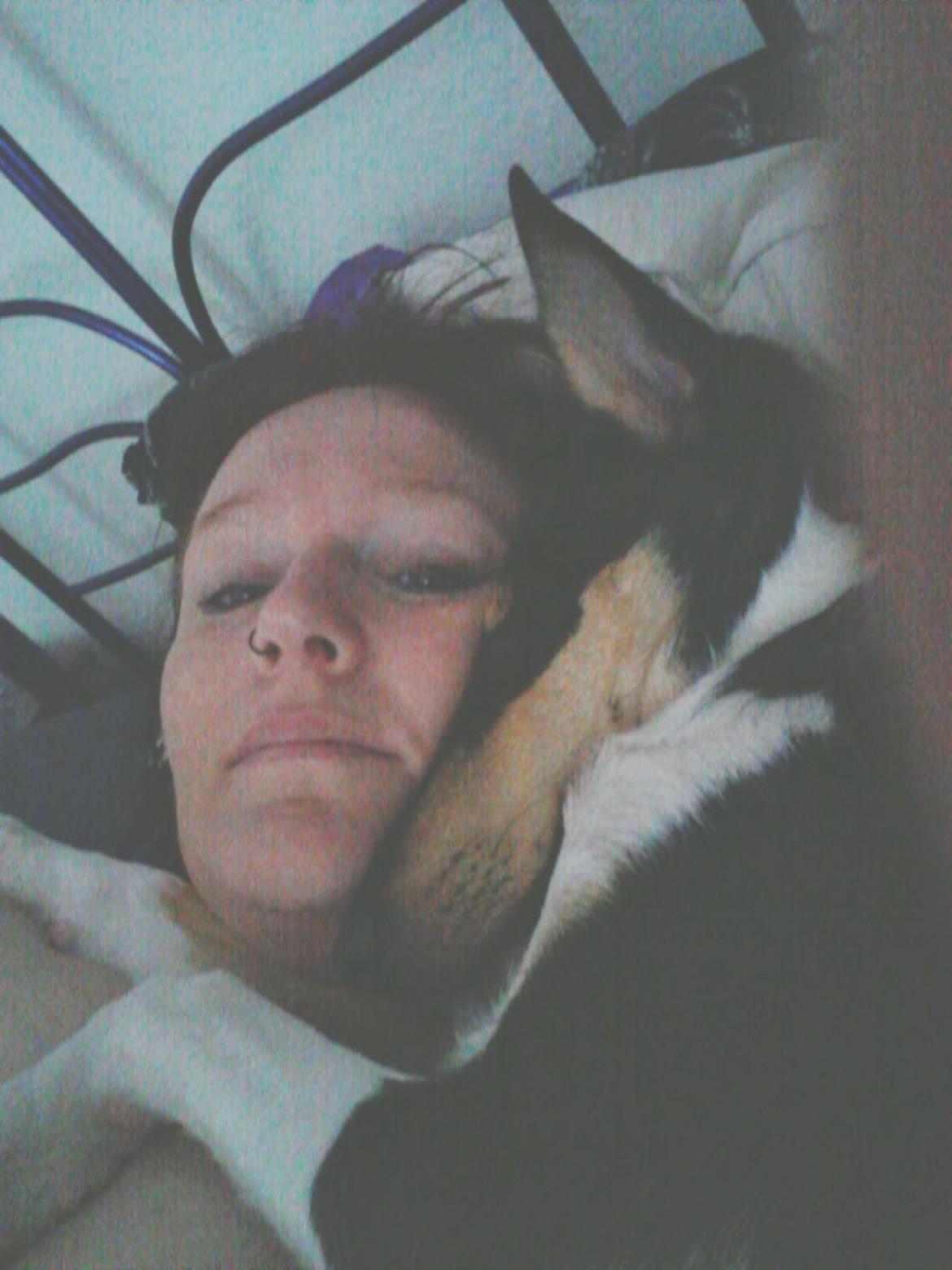 Collie korthåret Zoey - Hun elsker at ligge tæt..... lidt FOR tæt ind i mellem :-) billede 10