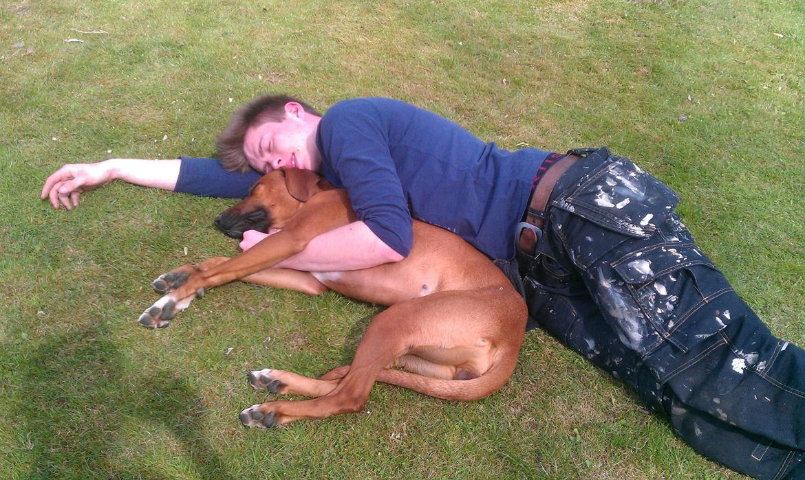 Blanding af racer Ganges aka Ganja - Far og tøsen slapper af i haven <3 billede 12