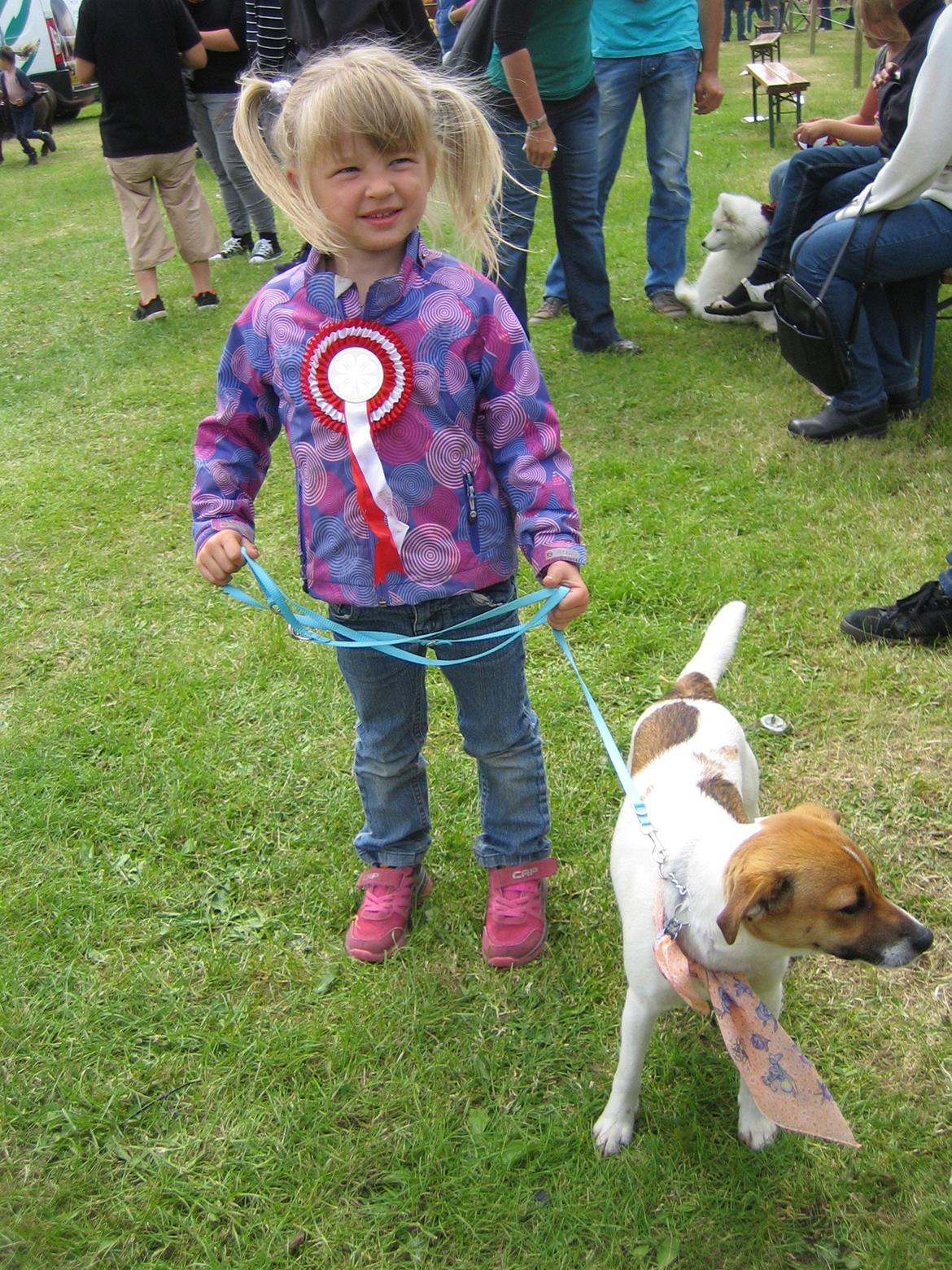 Dansk svensk gaardhund Otto - Vores datter og Otto - 1. præmie til børnedyrskue :) billede 19