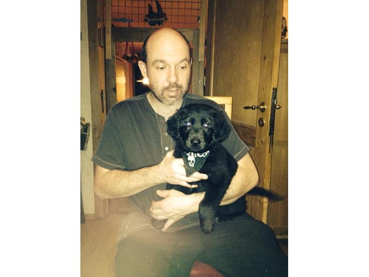 Blanding af racer Loke - Loke og min papfar jule aften. Se hvor lille han er der :D billede 1