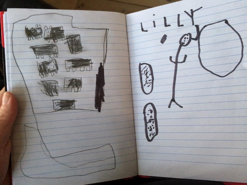 Golden retriever Lilly - Vores ældste søn glæder sig! Og stavemåden var vi længe i tvivl om, men han skrev det således og så var det jo sådan det skulle være :D billede 6