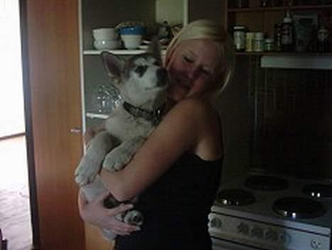 Alaskan malamute Freja *aflivet* - Mig og min ejer Maria, det tog mig lidt tid at "opdrage"  på hende. men jeg tror hun er ved at lære det billede 11