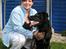 Labrador retriever Balu - død 25-08-06  - Balu og mig i haven, 9mdr