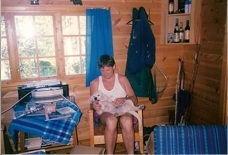 Golden retriever Teddy(i himlen) - ahm ahm dejligt at ligge på skødet ! billede 16