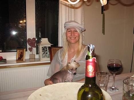 Chinese crested hårløs Elivea - R.I.P. - Mig og mor holder nytår :) 31-12-06 billede 11