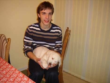 Golden retriever Alfa(Alpha) - 11.2.07. Alfa og mig billede 12