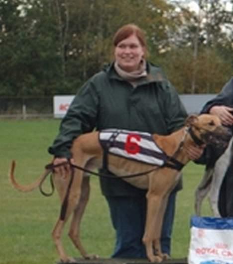 Greyhound Amber Jack *2007* - Amber Jack og mig, på Bjerringbro banen billede 4