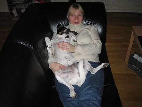 Dansk svensk gaardhund Nicki - Jeg elsker at hygge med min mor på denne måde ( 22.10.2006 ) billede 12