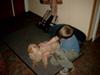 Golden retriever lady