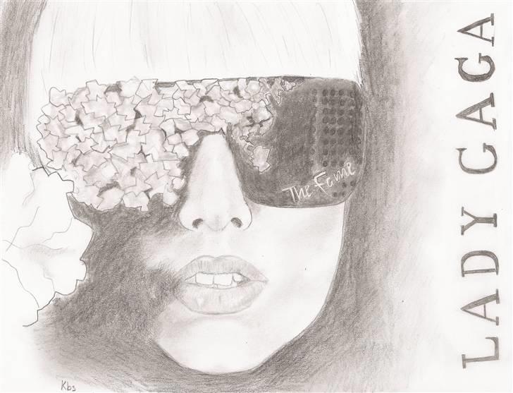 Katie's tegninger :'] - Lady GaGa. 
Januar 2009. billede 1