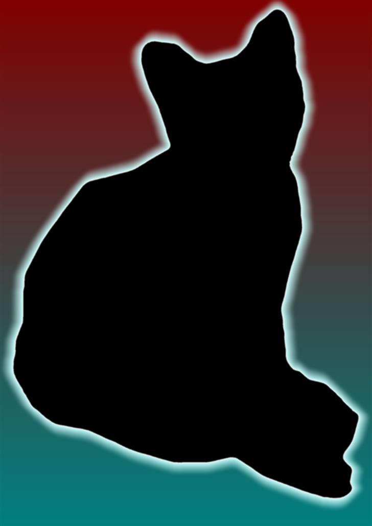 Billedleg og tegninger :) - En silhouet af en kattemisser. billede 12